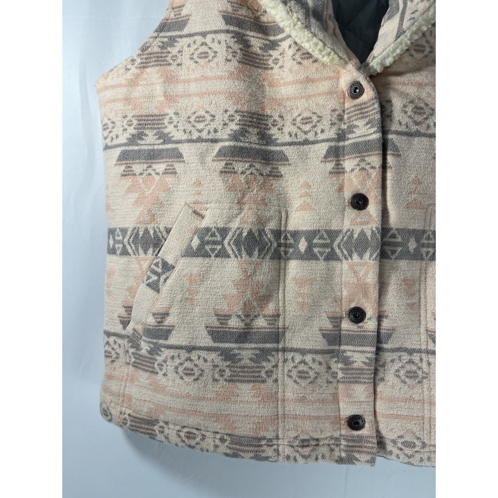 Duluth Trading Co. Women's Festivest Southwest Pink Gray Aztec Print XL Vest - Picture 3 of 10